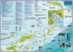 British Virgin Islands Dive Guide BVI Waterproof Map