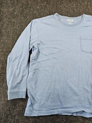 Duluth Trading Co Longtail T Shirt Mens 2XL Blue Cotton Relaxed Fit Crew Neck