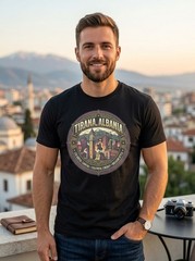 Tirana Albania Balkan Style Graphic T-Shirt Unisex Travel Tee
