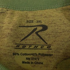Rothco Mens Size 3XL Green Woodland Camouflage Long Sleeve Crew Neck T-Shirt NWT