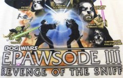 Star Wars Epawsode III Revenge Sniff Big Dogs Tee Shirt 6X White Cotton