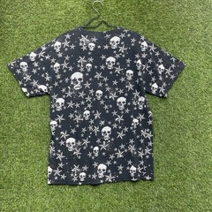 y2k Shirt Kids Large Mens Medium Cyber Grunge Star Skulls AOP All Over Print