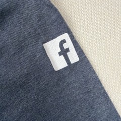 Alternative Brand Facebook Logo Men’s Zipper Hoodie 3XL Blue Lightweight Pockets