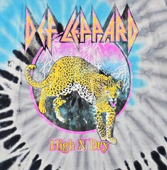 DEF LEPPARD SHIRT Mens LARGE BLUE PINK TIE DYE CONCERT MUSIC ROCK METAL NWT