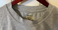 Vintage AND 1 Skull “Play At Your Own Risk” double sided gray T-Shirt Men Size L