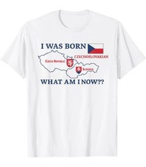 Funny Czechoslovakia I Was Born There Czech Republic Slovakia History Shirt