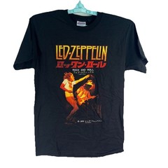 Led Zeppelin T-Shirt Adults SZ S Black Japanese Concert Classic Rock Four Sticks