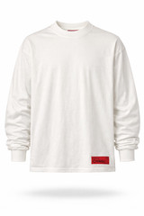 CHNGE Men of Quality Don’t Fear Equality Crew Cuff Long Sleeve Shirt, White, 3XL