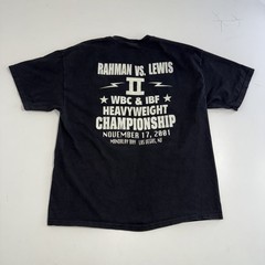 Vintage Hasim Rahman Vs Lennox Lewis 2 Boxing T-Shirt Adult L/XL Black 2001