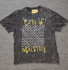 City of Industry Smiley Acid Wash T Shirt 3X Streetwear Graphic