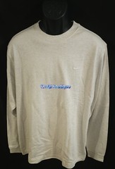 Nike Embroidered Solo Swoosh Oversized Long Sleeve T-Shirt Heather size MEDIUM