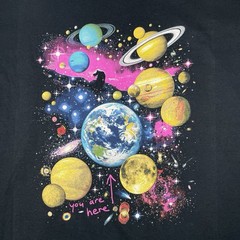 Vtg Palomar Observatory T-shirt Mens XL Black Astronomy Galaxy Space Earth Y2K