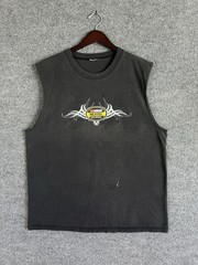 Vintage Nascar Nextel Cup Series Tank Top Mens XL Faded Black 90s Racing Shirt