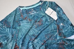 Tommy Bahama T Tee Shirt Performance Crew Palm Glow Silvery Blue SS Medium M