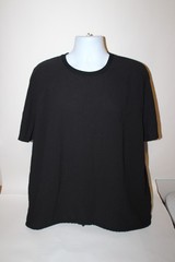KITH Mens XL Seersucker Ribbed Fabric Lightweight T Shirt Drawstring Waist Black
