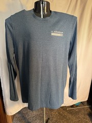 Men’s Long Sleeve T Shirt Gray Blue Sz MD M by Under Armour School Casual Nice