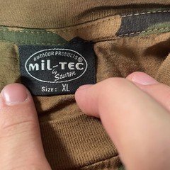 Mil Tec Camo Shirt Mens XL Brown Military Tactical Hunting Outdoor Tee Outdoor T