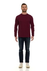 BILLIONHATS Mens Long Sleeve Colorful T-Shirts , Crew Neck Bulk Tees for Men