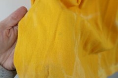 Vintage 90s Champion Mens Large Spell Out Acid Wash Long Sleeve T-Shirt Yellow