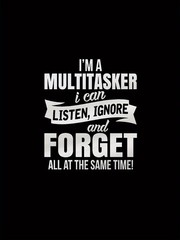 Men’s Black Funny Multi-Tasking Graphic T-Shirt, Casual Summer Crew Neck Tee