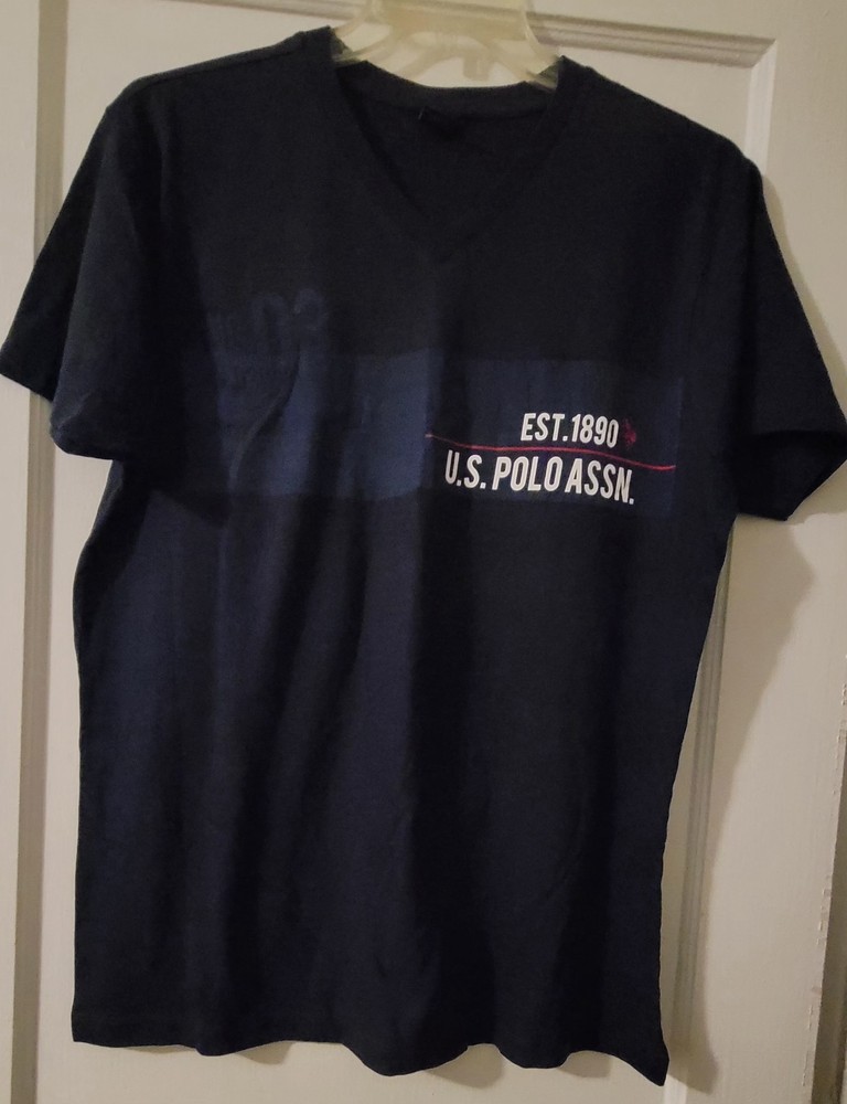 U.S. Polo Assn. Graphic Logo T-Shirt Navy Men’s L Crew Neck Short Sleeve