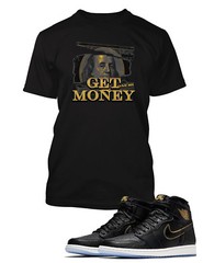 Mens Graphic Get Money Tee Shirt to Match J1 High Shaka Big Tall Sm Sport