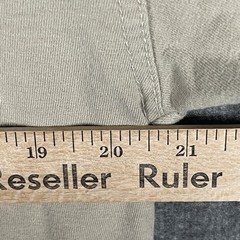 Canyon Guide Outfitters Shirt Mens Medium Khaki Stripe Cotton Crewneck Casual