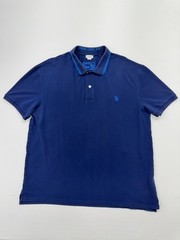 U.S. Polo Assn Mens Blue Polo Shirt Slim Fit XXXL Cotton Blend Condition