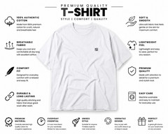 NOVRIK Goat Ronaldo 7 Graphic T-Shirt White Cotton Tee Front & Back Print Unisex