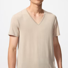 UNIQLO Heattech T-Shirt Short-sleeve Beige Black White MEN New Japan