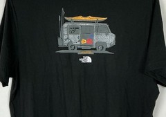 The North Face Men’s Crewneck Black TShirt Size XXL Retro Van Kayak 52×32” New