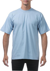 Pro Club Men’s Heavyweight T-Shirt Crew Neck Plain Blank Short Sleeve Tee All Si