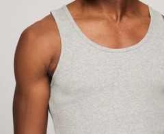 3 TOMMY HILFIGER COTTON BLACK GRAY WHITE RIBBED TANK TOP S M L XL XXL T-SHIRTS
