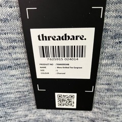 Threadbare Knitted Short Sleeve Tee Gargrave Men’s Size L Fits M Charcoal NWT