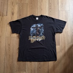 Vintage Living Epistles Public Display Jesus Black Mens XL Shirt USA Lightning