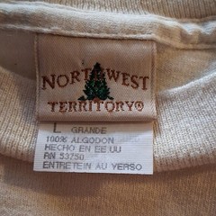 vintage Northwest Territory Exploring Nature Graphic Beige Cotton TShirt Men’s L