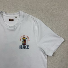 Common People Take a Hike Heavyweight Graphic Logo Tee Men’s S Crew Neck White