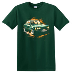 BMW E21 Alpina Old Car T Shirt Classic Green Coupe Racing Tee