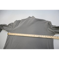 Armani Exchange Mock Neck Top Mens XL Grey Asymmetrical Zip Long Sleeve EUC