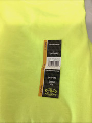 ATHLETIC WORKS Breathable Acid Yellow Short Sleeve Crew Neck T-Shirt Sz L*