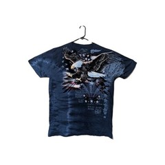 The Mountain Mens T-Shirt Evolution Blue Eagle Talon Flag Retired Logo XL #5286
