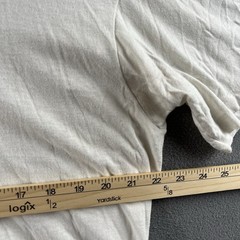 Vintage Hanes Shirt Mens XL White Blank Single Stitch V Neck 90s Essential Tee