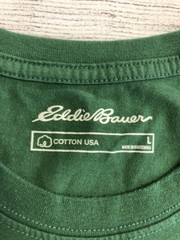 Eddie Bauer Shirt Mens Large Green El Capitan Graphic Tee Tagless Outdoor Nature