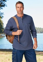 Boulder Creek by KingSize Men’s Big & Tall Tall Thermal Pocket Longer-Length