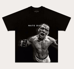 Nate Diaz Power Strike T Shirt Cotton MMA Tee
