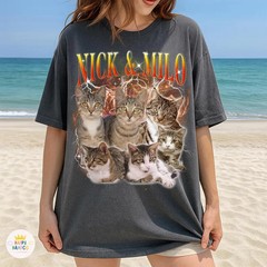 Custom Photo Cat Bootleg Shirt Personalized Pet Memorial