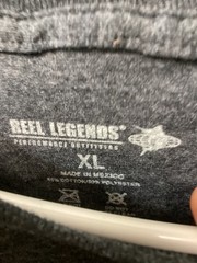 Reel Legends Gray XL Cotton Blend (Patriotic Fish) T Shirt T19
