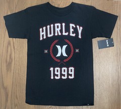 HURLEY Men’s Small Black White Red 100% Cotton T-Shirt 1999 CADILLAC Design New