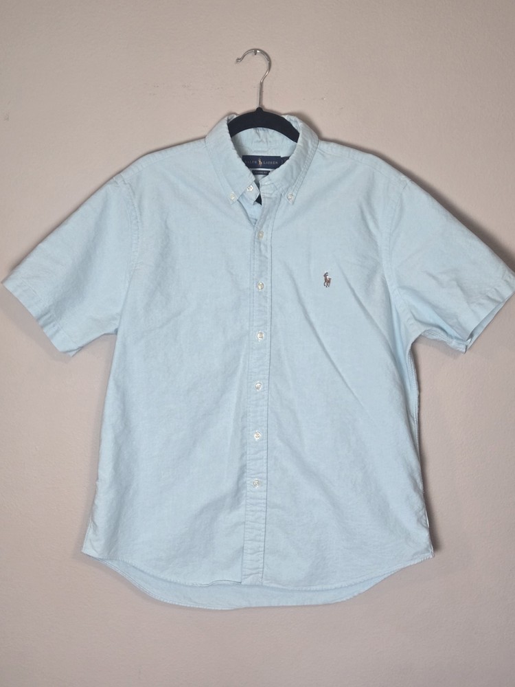 Polo Ralph Lauren Men’s Size Large Classic Fit Short Sleeve Oxford Light Blue