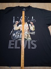 ​Official Graceland Elvis Presley Graphic Tee Black Rhinestone Bling Shirt…